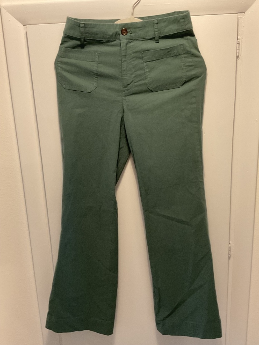 Jcrew Factory Flared Pant, Green Color, Size 26